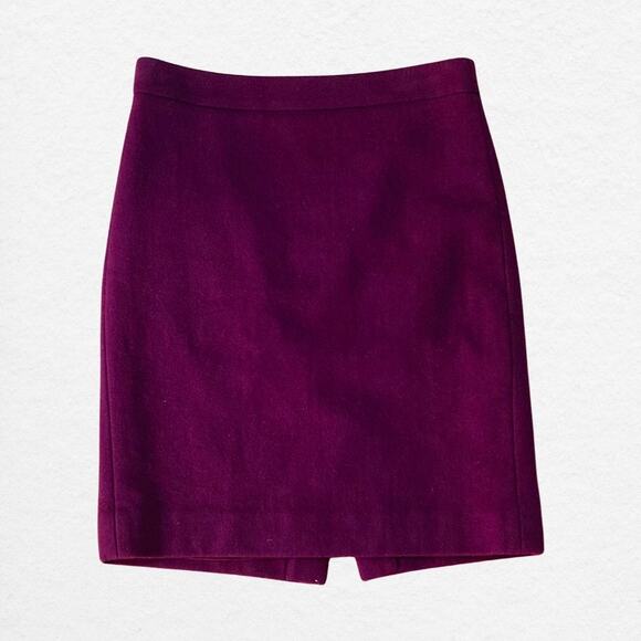 Maroon wool pencil skirt J.Crew Factory dark academia preppy whimsigoth - Picture 1 of 4